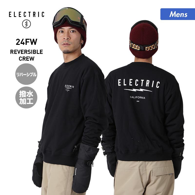 ELECTRIC/エレクトリック メンズ 撥水クルートレーナー  E24F19撥水加工スキースノーボードスノボクルーネック男性用