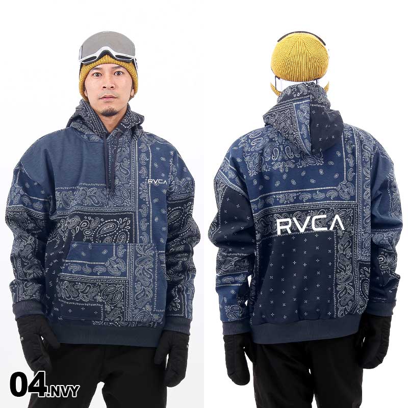 RVCA/ルーカ メンズ 撥水パーカー BD042-045防風防寒フード付スノーボードスキー裏起毛男性用