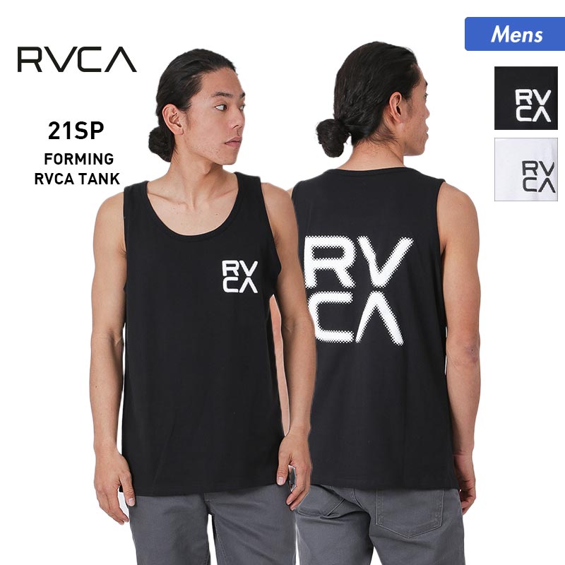 RVCA Men's Tank Top BB041-351 Running Sleeveless Sleeveless Tops Black Black White White Back Logo For Men 