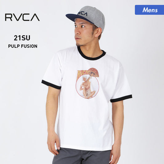 RVCA/루카 맨즈 반소매 T셔츠 BB041-262 티셔츠 캐주얼 로고 프린트 크루넥 탑스 남성용