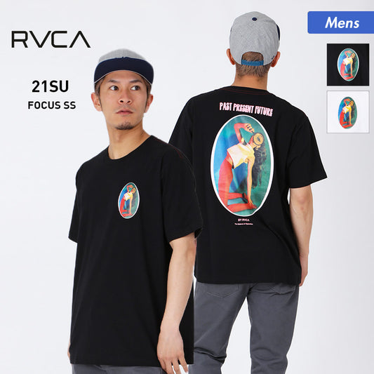 RVCA/루카 맨즈 반소매 T셔츠 BB041-263 티셔츠 캐주얼 로고 프린트 크루넥 탑스 남성용