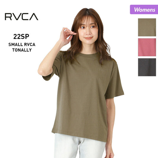 RVCA/Luca Women's short-sleeved T-shirt BC043-227 T-shirt sleeve crew neck logo plain women's [shipped by mail_22SS06] 