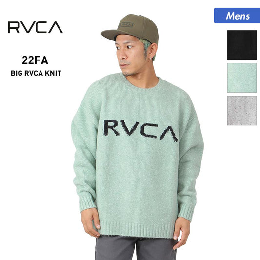 RVCA / 루카 남성 스웨터 BC042-090 긴 소매 가을과 겨울 로고 남성용 