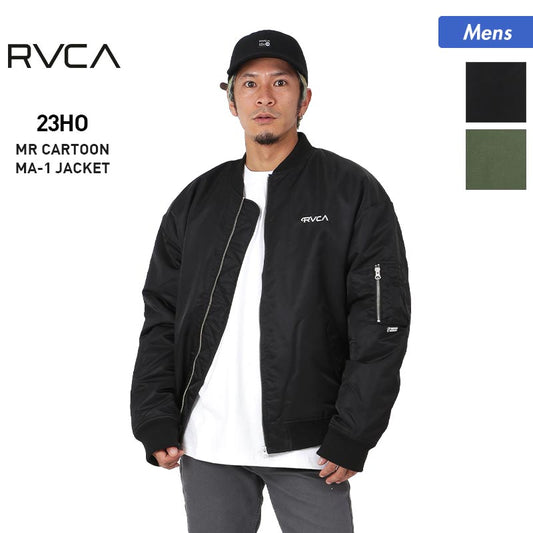 RVCA/루카 맨즈 아우터 재킷 BC042-777 지퍼 업 방한 MA-1 남성용 