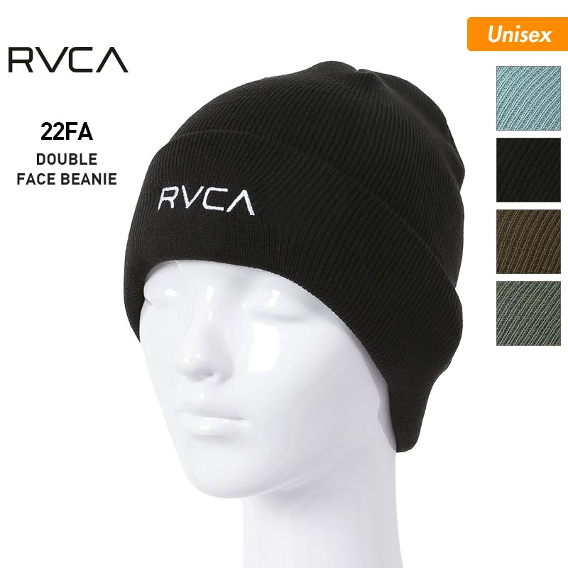 RVCA/Luca Men's &amp; Women's Double Knit Hat BC042-942 Hat Hat Watch Cap Folding Bifold Beanie Cold Protection Snowboarding Snowboard Skiing For Men Women [Mail Delivery 22FW-05] 