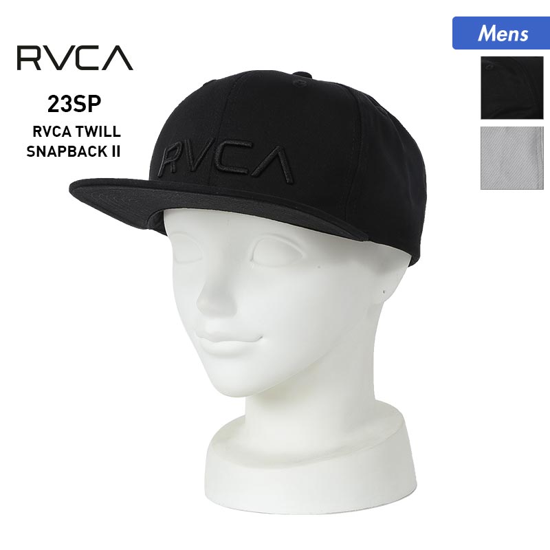 RVCA/ルーカ メンズ キャップ 帽子 BD041-929 ぼうし 平つば フラットバイザー サイズ調節可能 アウトドア スナップバック 男性用