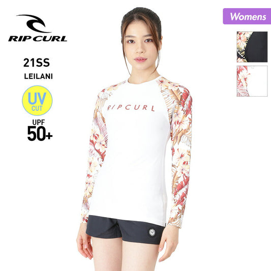 RIPCURL/ Rip Curl Women's Short Sleeve Rash Guard R03-863 T-shirt Type Water Absorbent Quick Dry UV Cut UPF50+ Swimsuit Beach Sea Bathing Pool For Women 