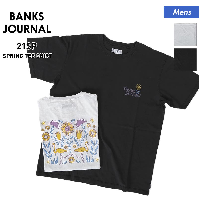 BANKS JOURNAL/バンクスジャーナル メンズ 半袖 Tシャツ ATS0550 ティーシャツ トップス クルーネック ロゴ 男性用