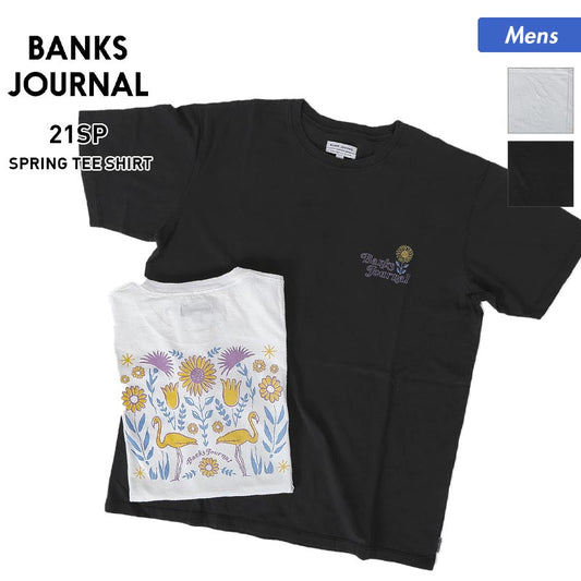 BANKS JOURNAL/뱅크스 저널 맨즈 반소매 T셔츠 ATS0550 티셔츠 탑스 크루넥 로고 남성용 