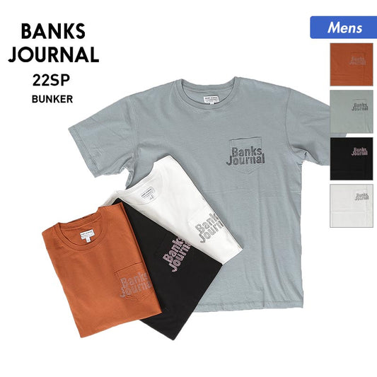 BANKS JOURNAL men's short-sleeved T-shirt ATS0699 T-shirt crew neck logo tops for men [shipped by mail _22SS07] 