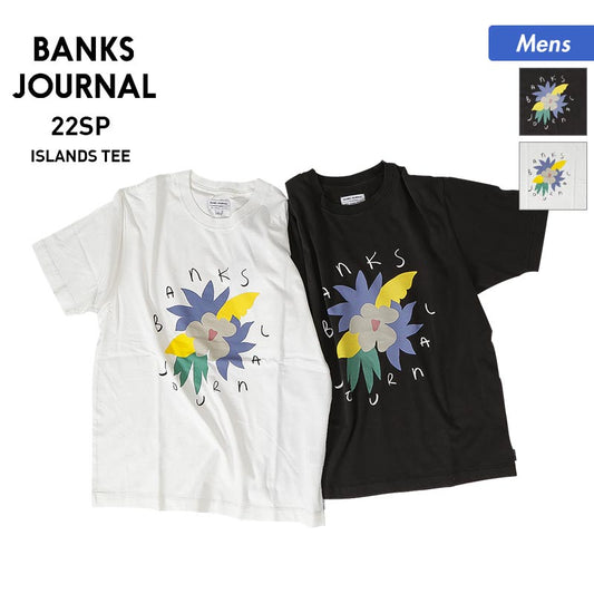 BANKS JOURNAL/뱅크스 저널 맨즈 반소매 T셔츠 ATS0709 티셔츠 크루넥 로고 탑스 남성용【메일편 발송_22SS07】 
