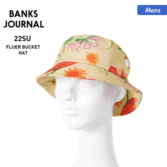 BANKS JOURNAL Men's Hat HA0187 Bucket Hat Pattern Tulip Hat Outdoor UV Protection Hat for Men 