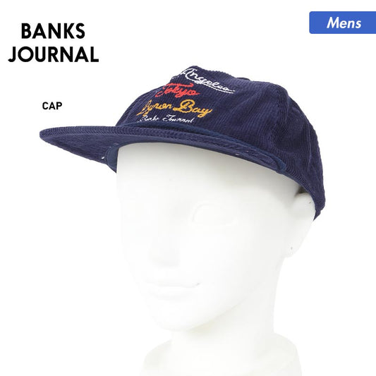 BANKS JOURNAL Men's Cap Hat HA0145 Hat Corduroy Size Adjustable Outdoor Men's 