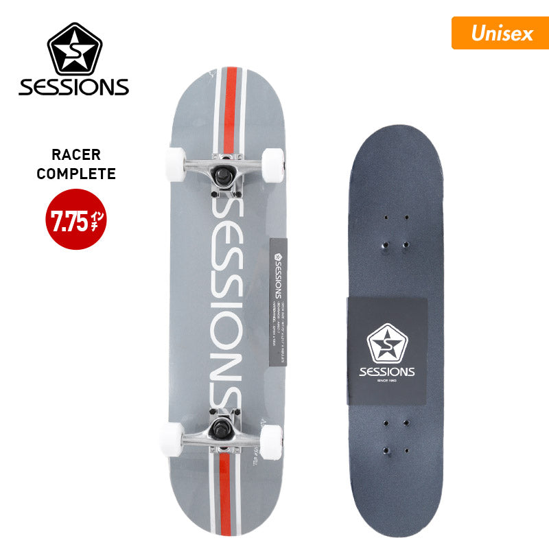 SESSIONS/Sessions Skateboard Complete Deck 020027218170GREY Complete Set Finished Skateboard 7.75 Inch 