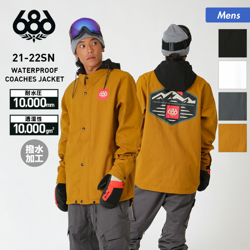 686/Six Eight Six Men's Snowboard Wear Jacket Single Item M1WCST01 Snow Jacket Snow Wear Snowboard Wear Wear Upper Ski Wear For Men 
