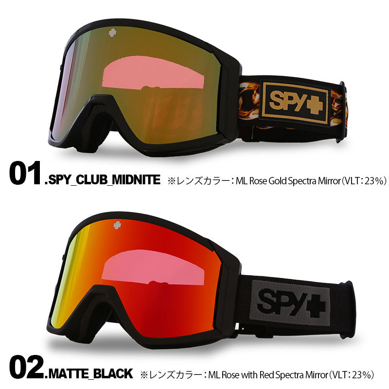 SPY/スパイ メンズ＆レディース スノーゴーグル Raider スノーボード スキー ウインタースポーツ 保護 スノボゴーグル UVカット ヘルメット対応 男性用 女性用