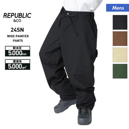 Republic & Co/リパブリック メンズ スノーウェアパンツ WIDE_PAINTER_PANTS スノーパンツ スノボウェア スノーウェア スキーウェア 下 男性用