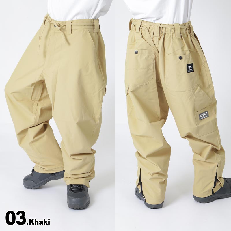 Republic & Co/リパブリック メンズ スノーウェアパンツ WIDE_PAINTER_PANTS スノーパンツ スノボウェア スノーウェア スキーウェア 下 男性用