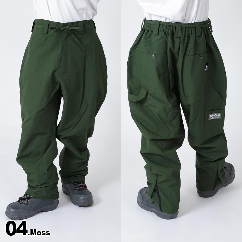 Republic & Co/リパブリック メンズ スノーウェアパンツ WIDE_PAINTER_PANTS スノーパンツ スノボウェア スノーウェア スキーウェア 下 男性用